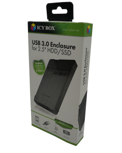 Icy Box Externes Festplatten Gehäuse USB 3.0 für 2,5" SSD / HDD Festplatten